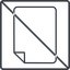 Thin, line, down, square, prohibited, file, sheet, paper, file-thin, document icon