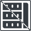 Thin, line, left, square, horizontal, mirror, prohibited, cell, table, data, grid, row, columns, spreadsheet, spreadsheet-solid icon