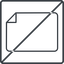 Thin, line, left, square, prohibited, file, sheet, paper, file-thin, document icon