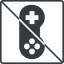 Thin, line, right, solid, square, horizontal, mirror, prohibited, game, gaming, games, gamepad, pad, joystick, gamepad-solid icon