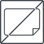 Thin, line, right, square, prohibited, file, sheet, paper, file-thin, document icon