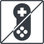 Thin, line, right, solid, square, prohibited, game, gaming, games, gamepad, pad, joystick, gamepad-solid icon