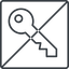 Thin, line, right, square, prohibited, unlocked, unlock, locked, lock, key, access, security, key-alt-thin icon