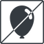 Thin, line, solid, square, horizontal, mirror, prohibited, balloon, party, birthday, carnival, helium, balloons, balloon-solid icon