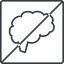Thin, line, square, horizontal, mirror, prohibited, side, human, idea, brain, intelligence, brain-side, brain-side-thin, synapse, neuron, memory icon