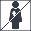 Thin, line, square, horizontal, mirror, prohibited, nurse, medical, healthcare, health, female, medic, female-nurse, doctor, hospital, female-nurse-solid icon