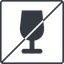 Thin, line, square, glass, horizontal, mirror, prohibited, party, wine, empty, champagne, glass-wine, drink, water, glass-wine-empty-solid icon