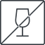 Thin, line, square, glass, horizontal, mirror, prohibited, party, wine, empty, champagne, glass-wine, drink, water, glass-wine-empty-thin icon