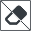 Thin, line, square, remove, prohibited, eraser, erase, rubber, eraser-solid icon