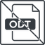 Thin, line, square, prohibited, file, open, text, editor, odt, file-odt, openoffice, office, word, writer, file-odt-thin, document, opendocument icon