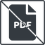 Thin, line, square, prohibited, file, pdf, file-pdf, file-pdf-solid, document icon