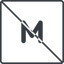 Thin, line, square, medium, size, m, prohibited icon