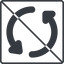 Thin, line, wide, square, prohibited, spin, wait, load, loading, waiting, update, reload, refresh, loader, change icon