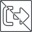 Thin, line, up, square, sign, log, out, logout, log-out, prohibited, signout, connection, go-out, disconnect, sign-out-thin icon