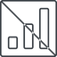 Thin, line, square, prohibited, statistics, antenna, mobile, signal, bars, level, strength, signal-thin, wifi icon