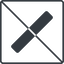 Thin, line, solid, square, prohibited, slash, division, slant, obelus, anti-slash, slash-solid icon