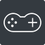 Thin, down, solid, square, game, gaming, games, gamepad, pad, joystick, gamepad-thin icon