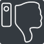Down, solid, square, rate, rating, thumb, like, dislike, thumbs, thump-up, thumb-down, thumb-thin, hand icon
