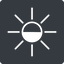 Thin, left, solid, square, star, light, brightness, luminosity, intensity, brilliance, lighter, darker, dark, mode, Illumination, sun, shine, flash, ray, brightness-thin, brightness-thin-half, brightness-half icon
