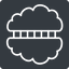Thin, left, solid, square, medical, human, idea, brain, intelligence, corpus, callosum, corpus-callosum, corpus-callosum-thin, synapse, neuron, memory icon