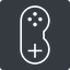 Thin, left, solid, square, game, gaming, games, gamepad, pad, joystick, gamepad-thin icon