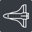 Thin, left, square, space, nasa, shuttle, spacecraft, orbiter, satellite, space-shuttle, astronaut, discovery, atlantis, columbia, challenger, rocket, space-shuttle-thin icon