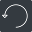 Thin, left, solid, square, arrow, reload, refresh, undo, redo, undo-thin, restore icon