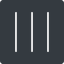 Thin, right, solid, square, three, menu, collapse, bars, bar, expand, list, three-bars-thin, burger, hamburger icon