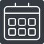 Thin, solid, square, date, schedule, event, timetable, calendar, calendar-thin icon