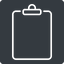 Thin, up, solid, square, report, note, clipboard, pasteboard, notebook, scratchpad, tablet, clipboard-thin icon