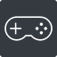 Thin, up, solid, square, game, gaming, games, gamepad, pad, joystick, gamepad-thin icon