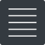 Thin, solid, square, menu, burger, text, align, alignment, editor, justify, justify-align, align-justify, justify-align-thin icon