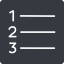 Thin, solid, square, list, editor, ordered, ordered-list, sorted, sorted-list, list-item, checklist, ordered-list-thin icon