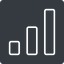 Thin, solid, square, statistics, antenna, mobile, signal, bars, level, strength, signal-thin, wifi icon