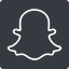 Thin, solid, square, logo, brand, social, network, chat, snapchat-thin, snapchat, snap icon