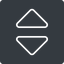 Thin, up, solid, square, order, sort, sort-thin icon