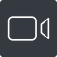 Thin, up, solid, square, youtube, video, camera, film, movie, videocamera, videocamera-thin icon