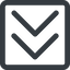 Line, down, wide, square, arrow, direction, chevron, double, double-chevron, forward, backward, double-chevron-wide icon