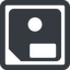 Line, down, wide, square, floppy, disk, backup, hard-floppy, save, saved, saving icon