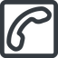 Line, down, wide, square, phone, call, dial, number, phone-wide, telephone icon