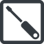 Line, left, wide, square, tool, mechanics, mechanical, repair, screwdriver, screw, screwdriver-alt-solid icon