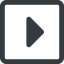 Line, right, wide, square, arrow, direction, caret, caret-solid icon