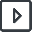 Line, right, wide, square, arrow, direction, caret, caret-wide icon