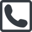 Line, right, wide, square, phone, call, dial, number, phone-solid, telephone icon