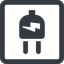 Line, right, wide, square, electricity, plug, charge, charger, electric, electrics, electrical, plug-alt icon