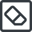 Line, wide, square, horizontal, mirror, remove, eraser, erase, rubber, eraser-wide icon