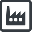 Line, wide, square, horizontal, mirror, factory, industry, window, factory-window icon