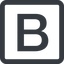 Line, square, logo, brand, bootstrap, b, letter, bootstrap-b icon