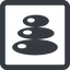 Line, wide, square, spa, zen, cairn, stone, stones, cairn-solid icon