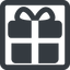 Line, wide, square, party, birthday, gift, christmas, box, present, gift-solid icon